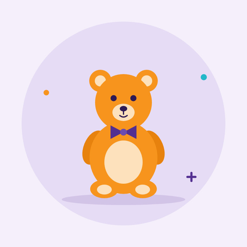 Soft Teddy Bear with Bow Tie image